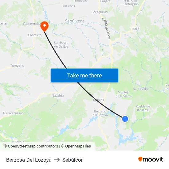 Berzosa Del Lozoya to Sebúlcor map