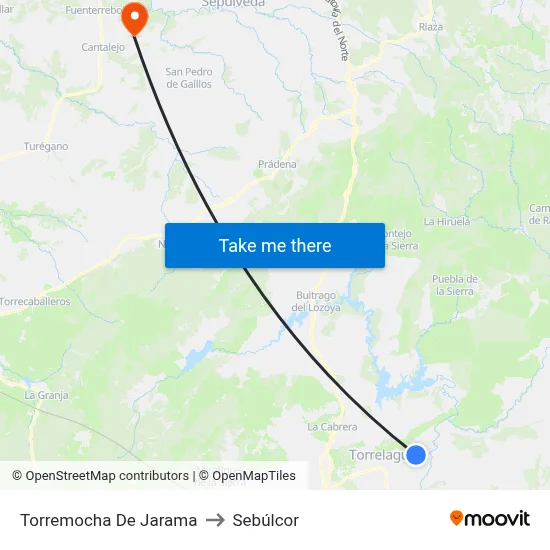 Torremocha De Jarama to Sebúlcor map