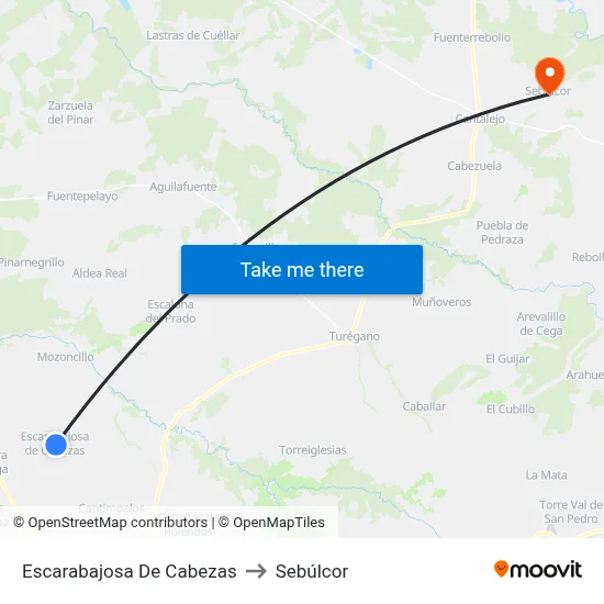 Escarabajosa De Cabezas to Sebúlcor map