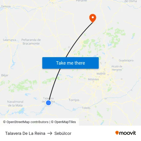 Talavera De La Reina to Sebúlcor map