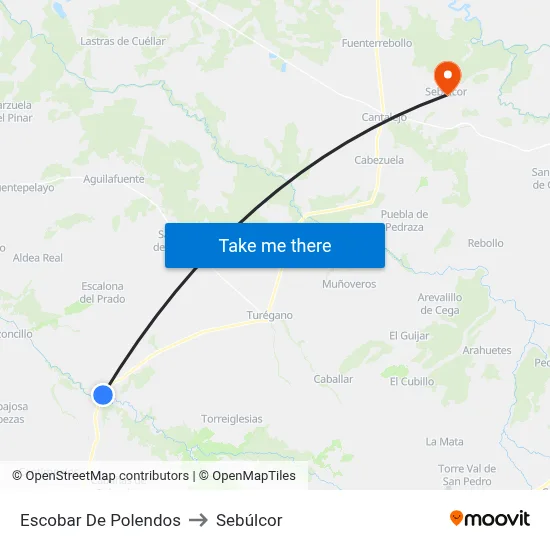 Escobar De Polendos to Sebúlcor map