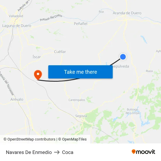 Navares De Enmedio to Coca map