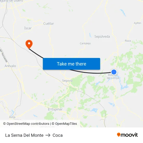 La Serna Del Monte to Coca map