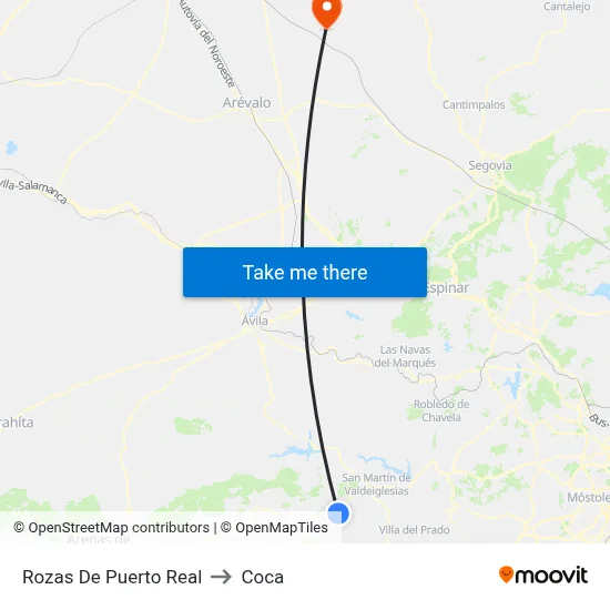Rozas De Puerto Real to Coca map