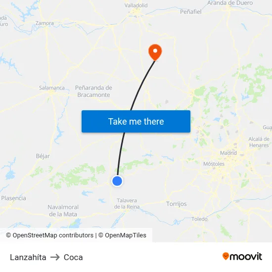Lanzahíta to Coca map
