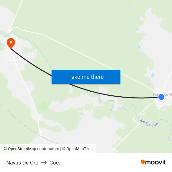 Navas De Oro to Coca map