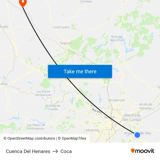 Cuenca Del Henares to Coca map