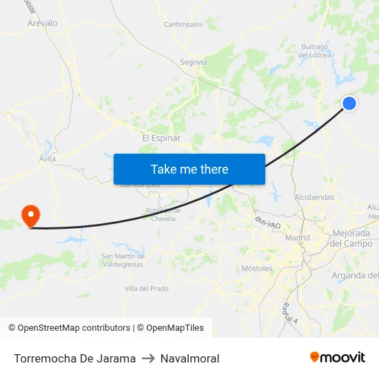 Torremocha De Jarama to Navalmoral map