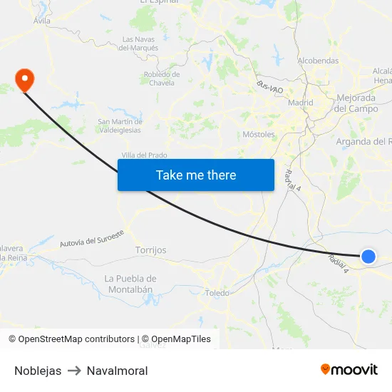Noblejas to Navalmoral map