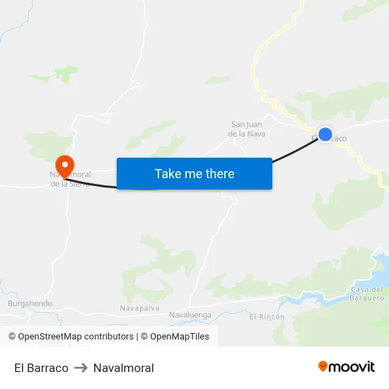 El Barraco to Navalmoral map