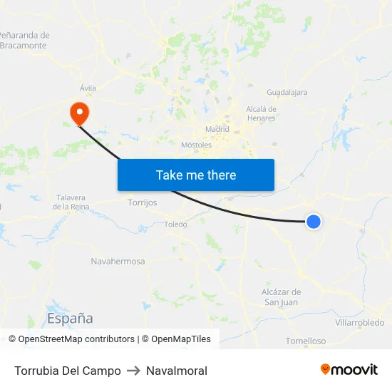 Torrubia Del Campo to Navalmoral map