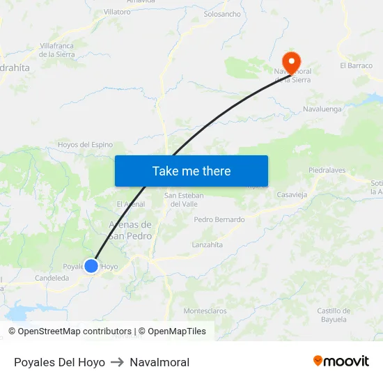 Poyales Del Hoyo to Navalmoral map