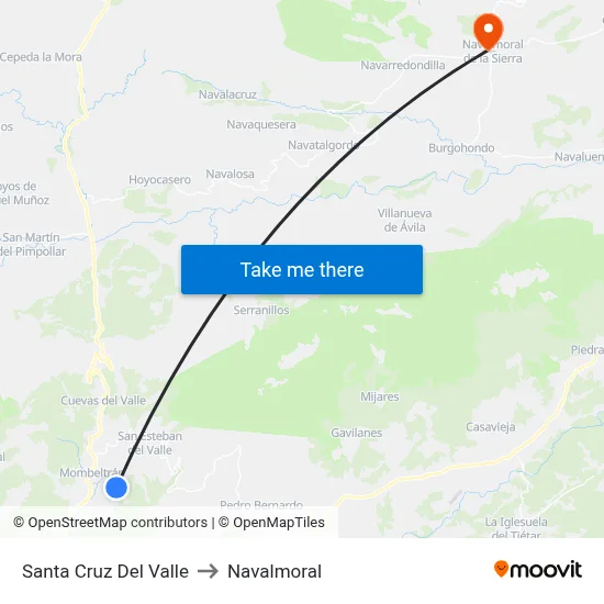 Santa Cruz Del Valle to Navalmoral map