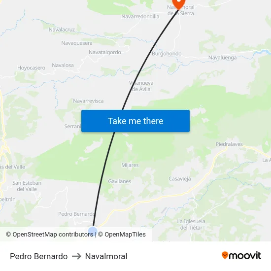 Pedro Bernardo to Navalmoral map
