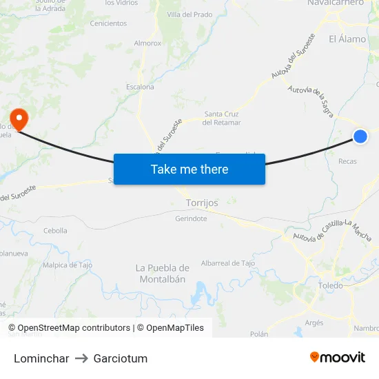 Lominchar to Garciotum map