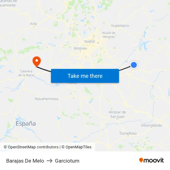 Barajas De Melo to Garciotum map