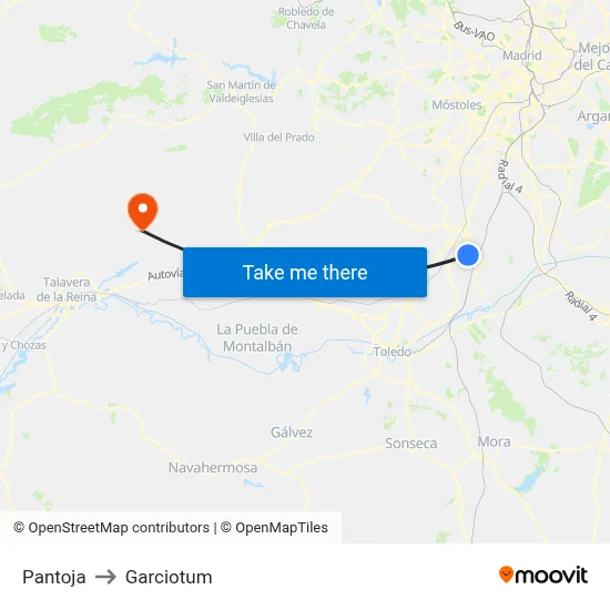 Pantoja to Garciotum map