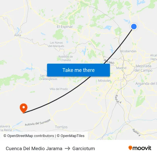 Cuenca Del Medio Jarama to Garciotum map
