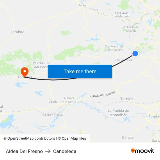 Aldea Del Fresno to Candeleda map