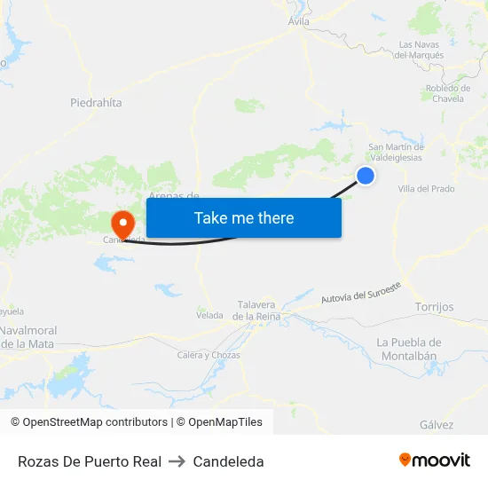Rozas De Puerto Real to Candeleda map