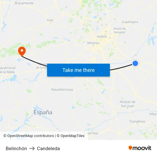Belinchón to Candeleda map