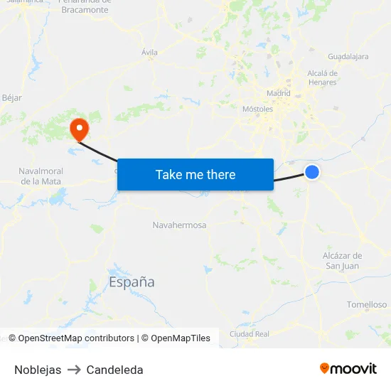 Noblejas to Candeleda map