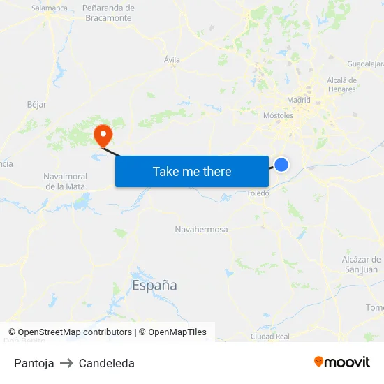 Pantoja to Candeleda map