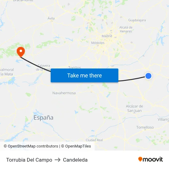 Torrubia Del Campo to Candeleda map