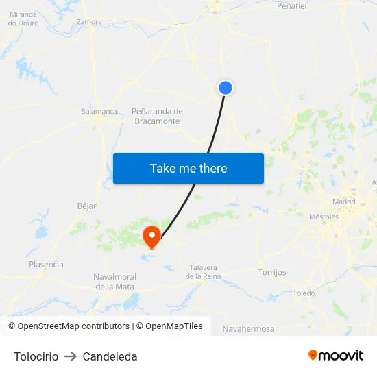 Tolocirio to Candeleda map