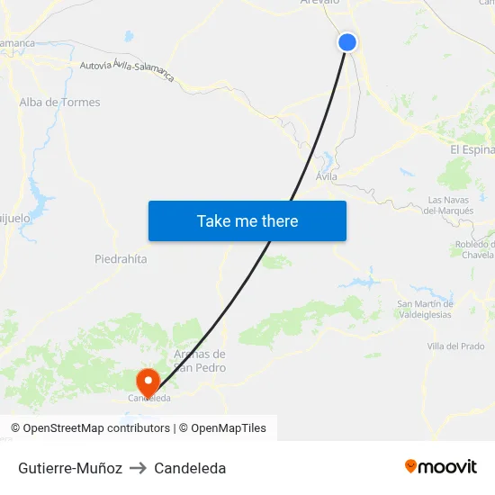 Gutierre-Muñoz to Candeleda map