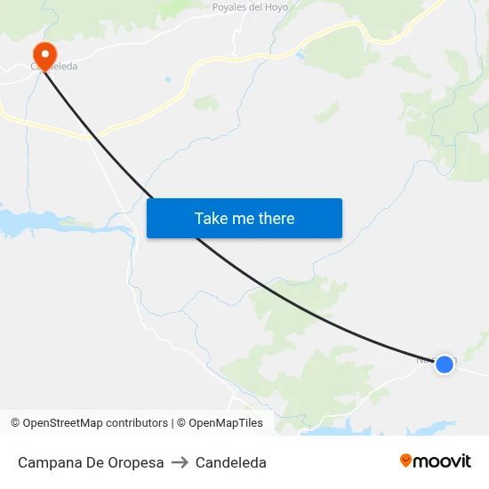 Campana De Oropesa to Candeleda map