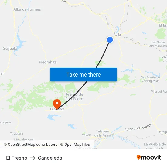 El Fresno to Candeleda map