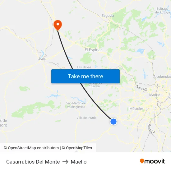 Casarrubios Del Monte to Maello map