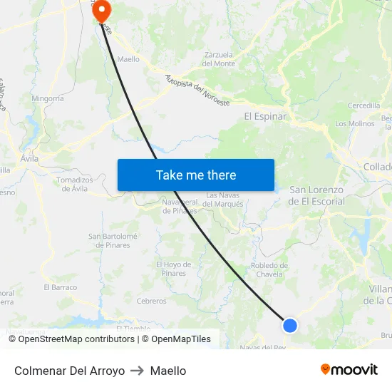 Colmenar Del Arroyo to Maello map