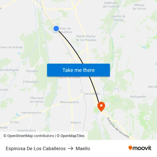 Espinosa De Los Caballeros to Maello map