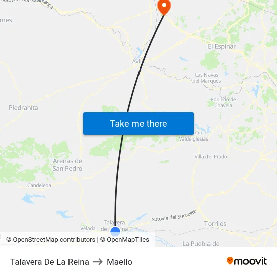 Talavera De La Reina to Maello map
