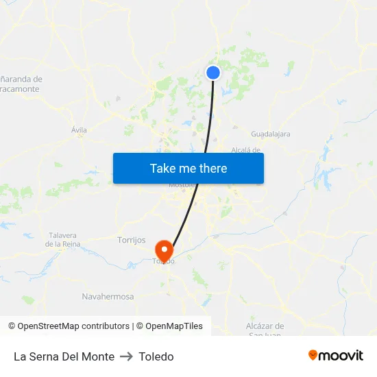 La Serna Del Monte to Toledo map