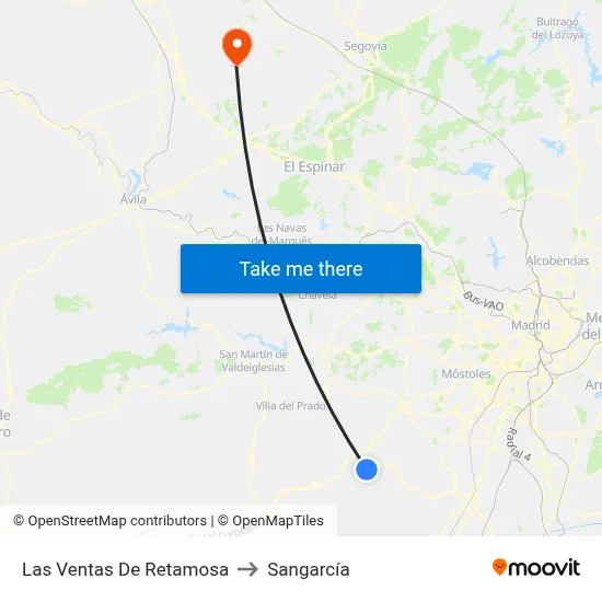 Las Ventas De Retamosa to Sangarcía map