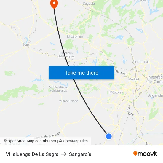 Villaluenga De La Sagra to Sangarcía map