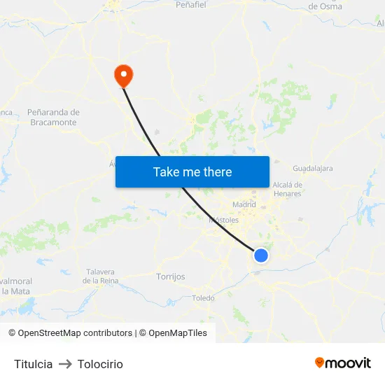 Titulcia to Tolocirio map