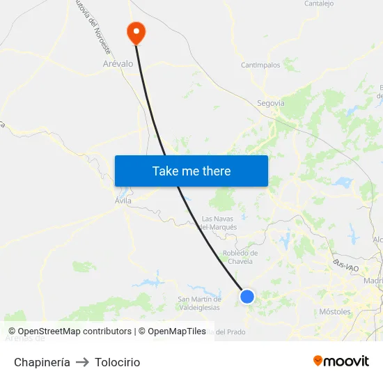 Chapinería to Tolocirio map