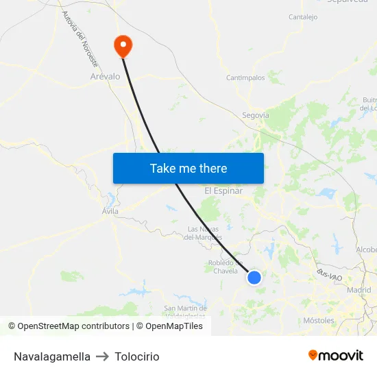 Navalagamella to Tolocirio map