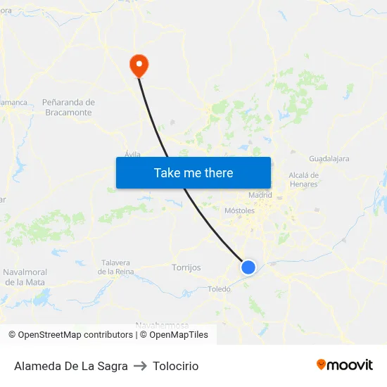 Alameda De La Sagra to Tolocirio map