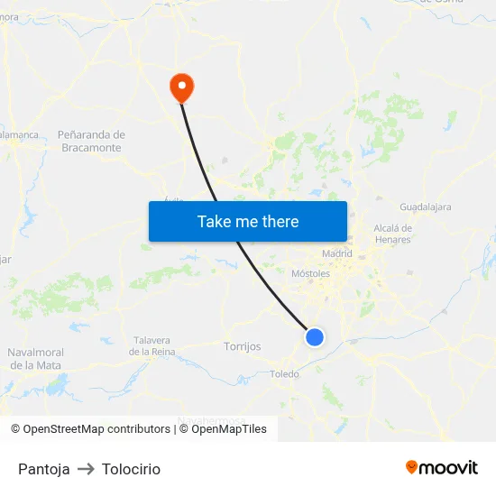 Pantoja to Tolocirio map