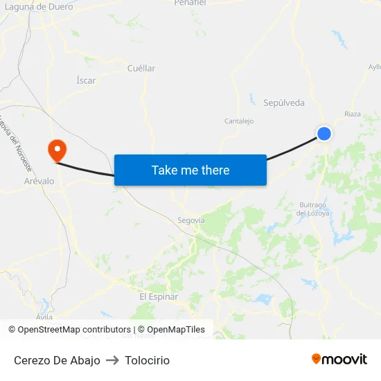 Cerezo De Abajo to Tolocirio map