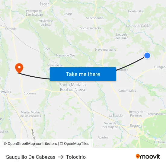 Sauquillo De Cabezas to Tolocirio map