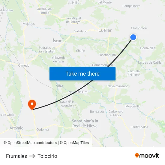 Frumales to Tolocirio map