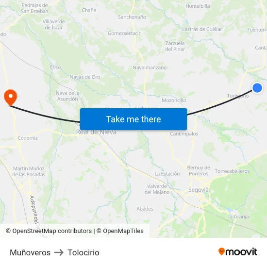Muñoveros to Tolocirio map