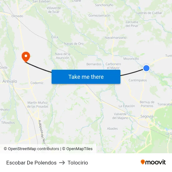 Escobar De Polendos to Tolocirio map