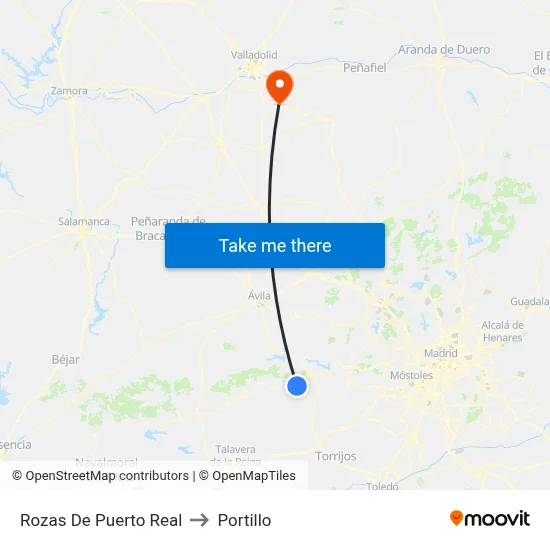 Rozas De Puerto Real to Portillo map